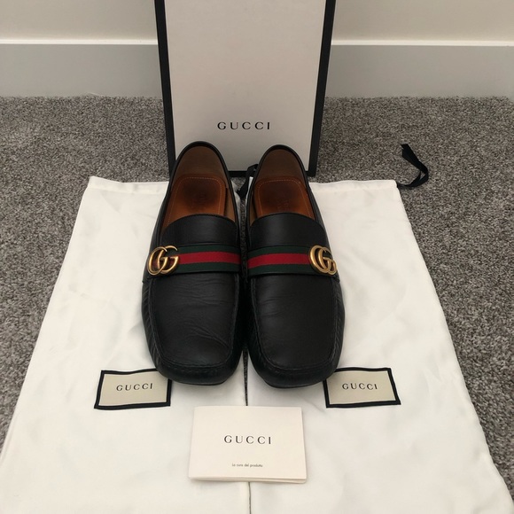 Gucci Leather Driver with Web - Picture 1 of 7